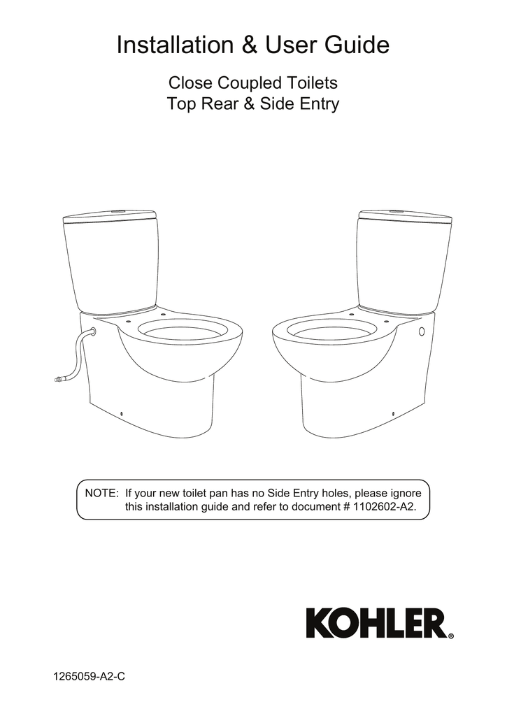 Installation User Guide Manualzz - Kohler Toilet Seat Installation Manual Installation User Guide Manualzz - Kohler Toilet Seat Installation Manual