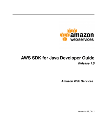 Aws Sdk For Java Developer Guide Manualzz