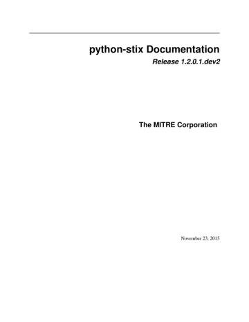 python-stix Documentation | Manualzz