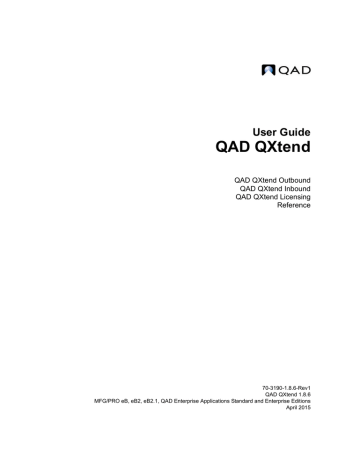 Qad Qxtend User Guide Qad Document Library Manualzz