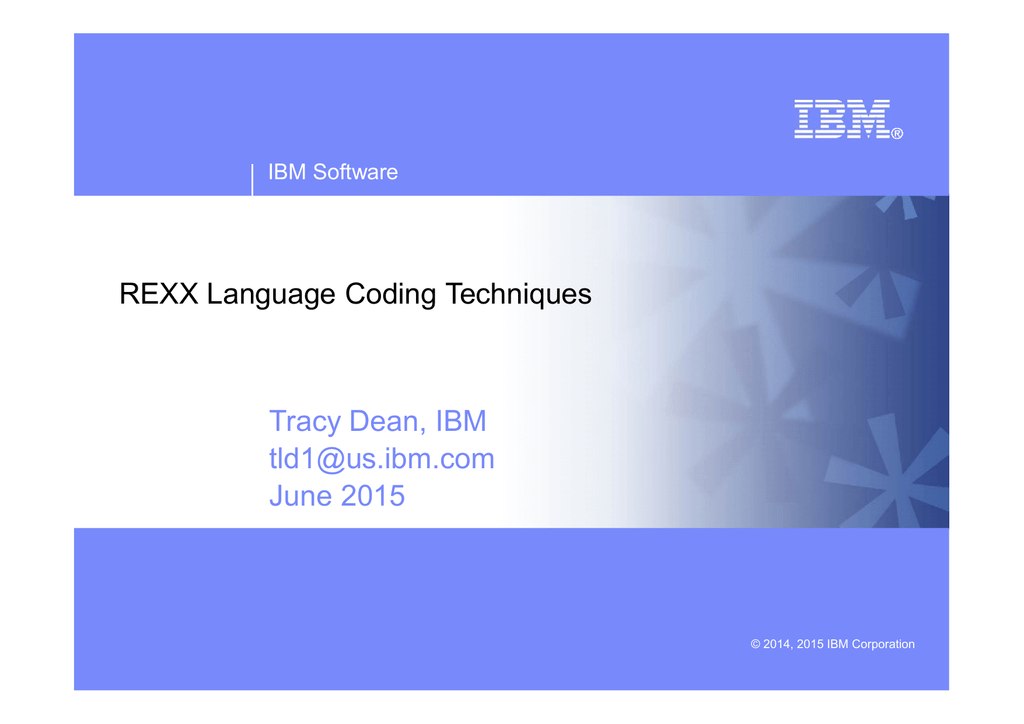 Rexx Language Coding Techniques Manualzzcom - 