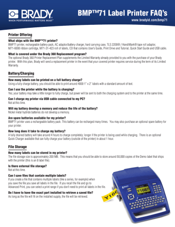 Brady Bmp71 Questions And Answers Manualzz