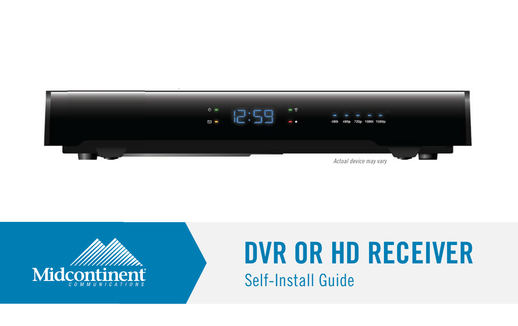 Dvr Or Hd Receiver Midcontinent Communications Manualzz
