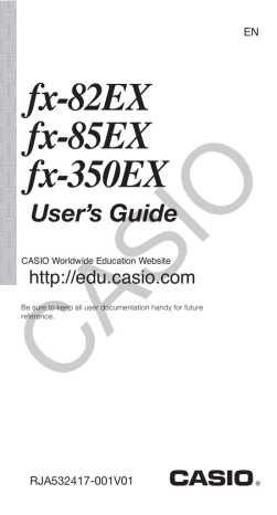 Casio fx-82EX User's Guide | Manualzz