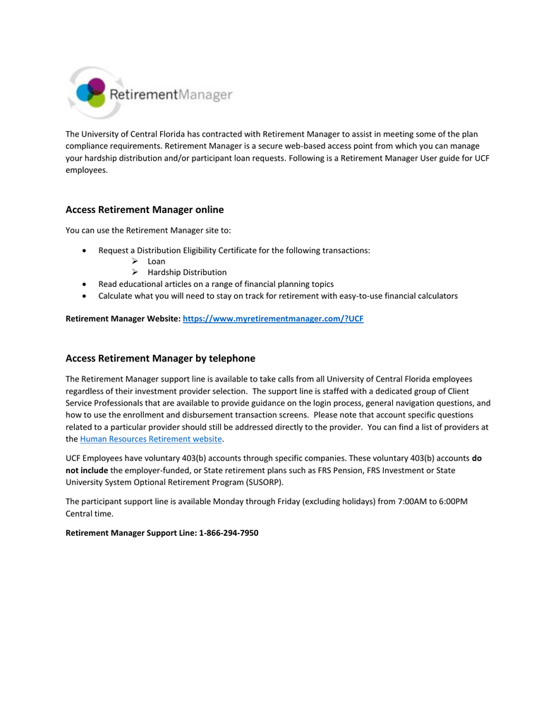 How To Request A Loan Or Hardship From Your Ucf 403 B Plan Manualzz