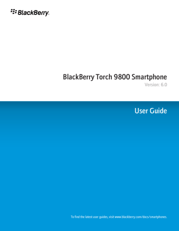 BlackBerry Torch 9800 User Guide | Manualzz