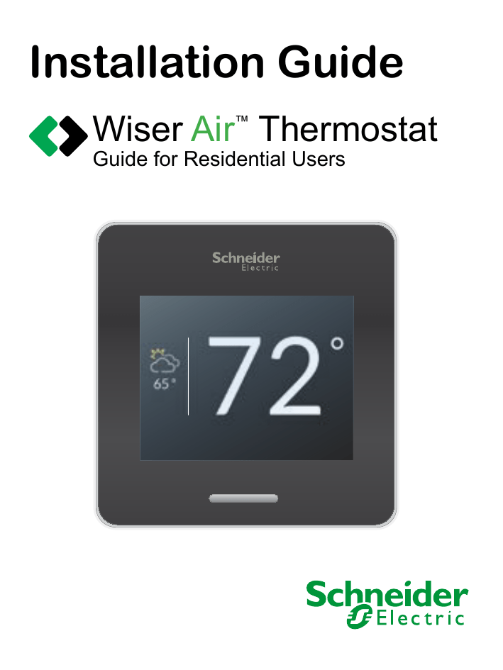 Schneider Electric Wiser Air Wi-Fi Smart Thermostat with Comfort