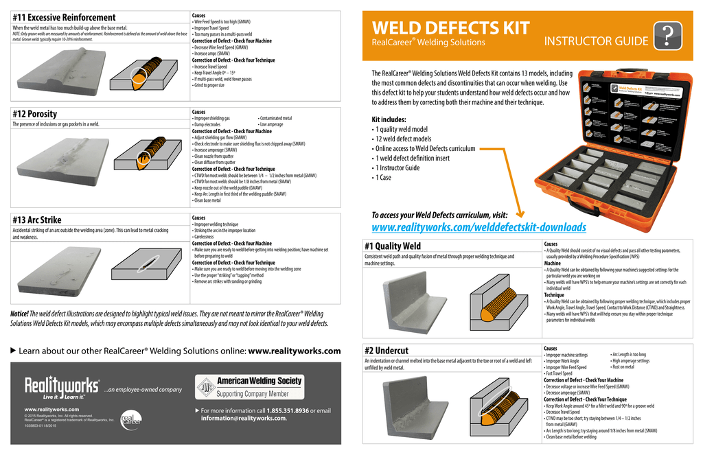 weld defects kit Manualzz