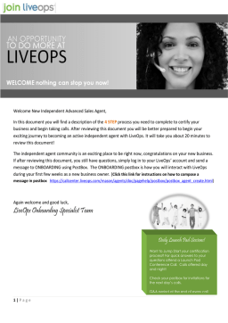 LiveOps Advanced Sales Agent User Guide