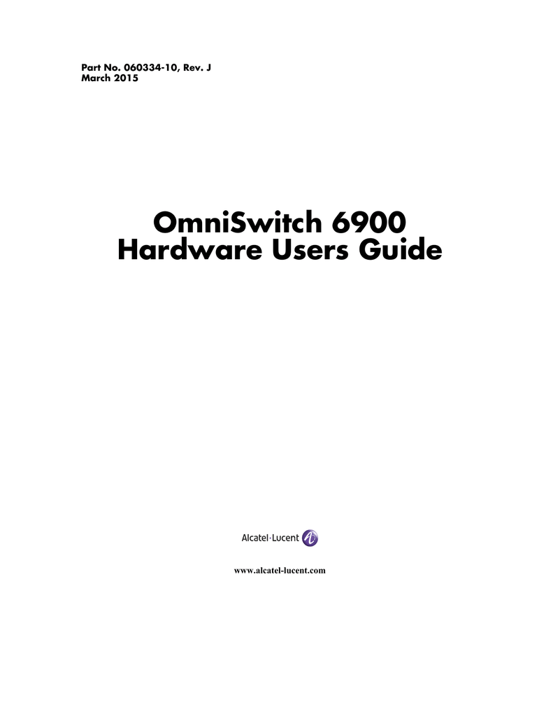 OmniSwitch Hardware Users Guide Manualzz