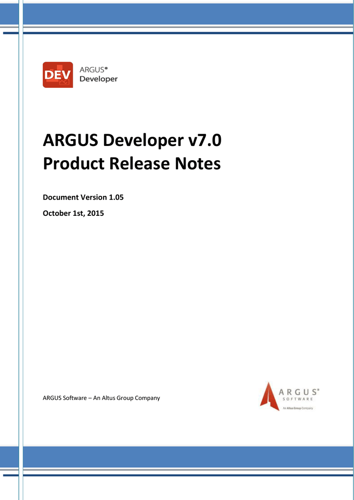 argus developer software