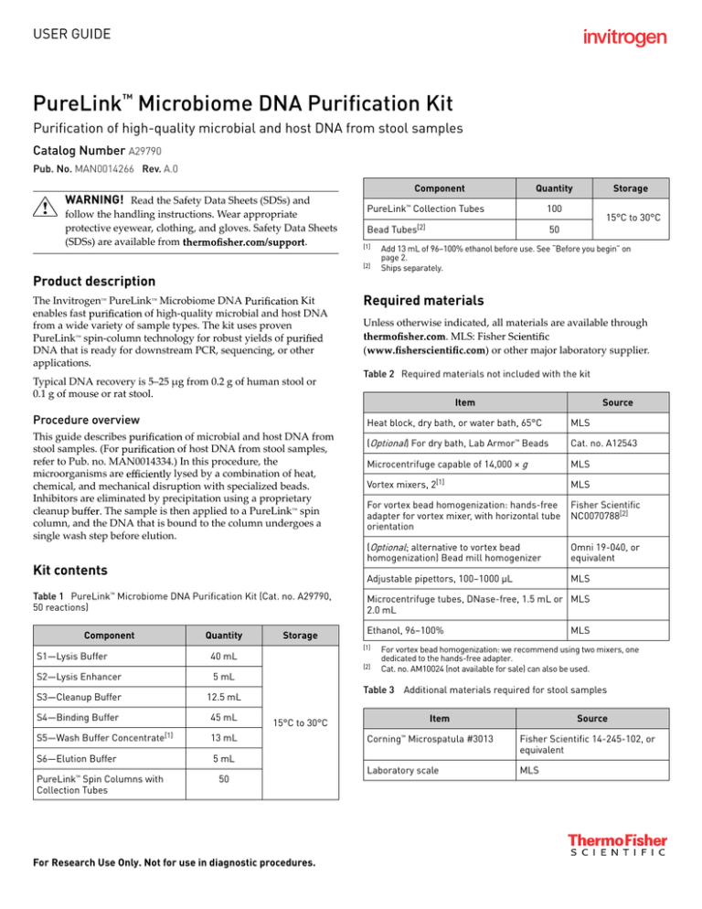 purelink microbiome dna purification