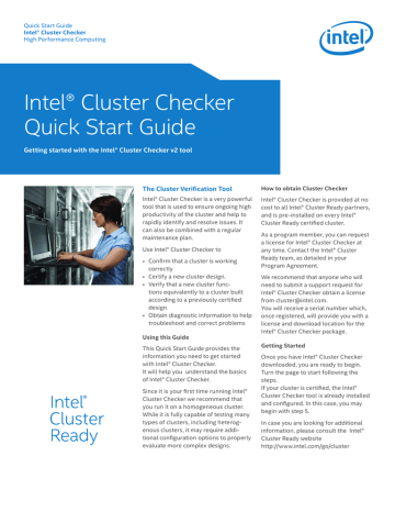 Intel Cluster Checker Quick Start Guide Manualzz