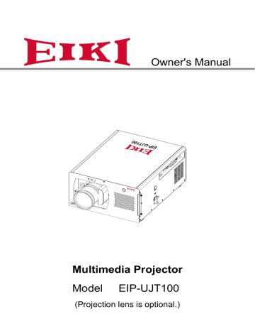 Eiki EIP-UJT100 manual | Manualzz