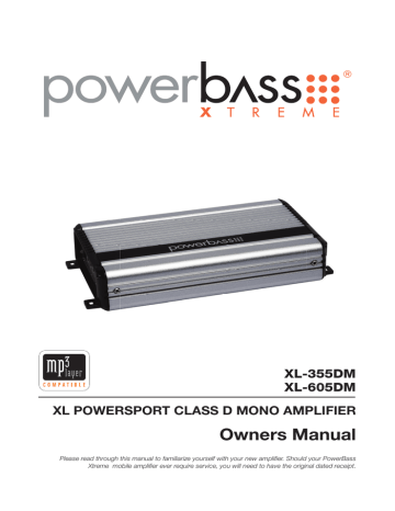 PowerBass XL-355DM Monoblock PowerSport Amplifier Owner Manual | Manualzz