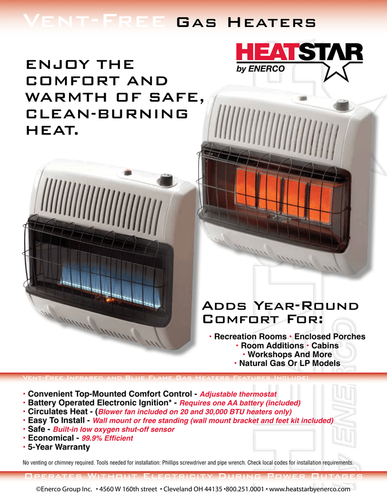 Vent Free Gas Heaters Manualzz