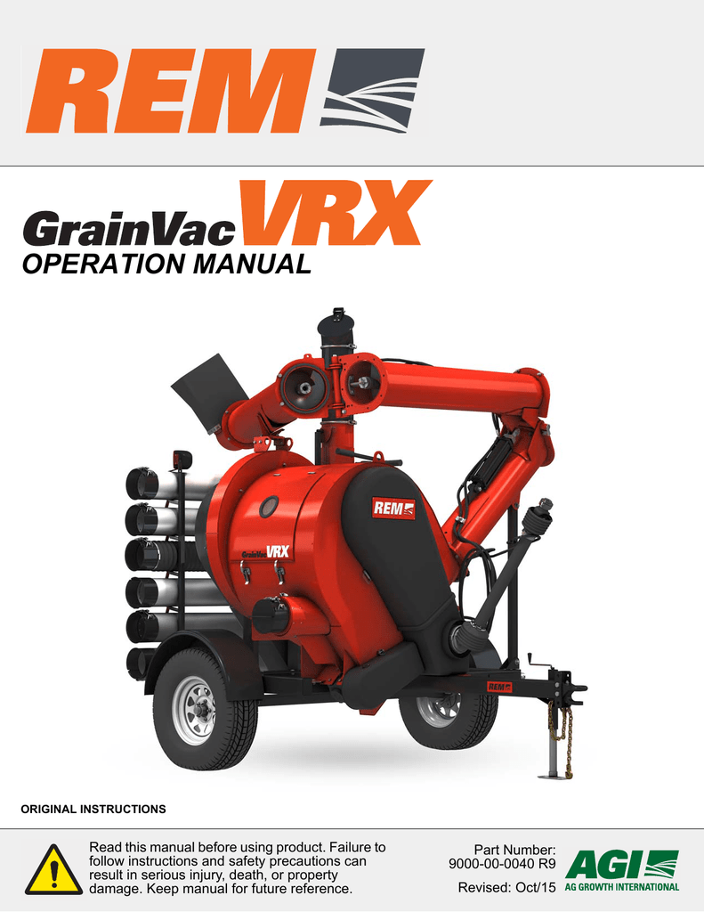 GrainVac VRX Operation Manual Manualzz
