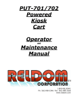 Reldom PUT 701/702 Powered Kiosk Cart Operator Manual