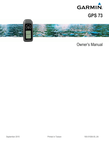 Customizing Your Device. Garmin GPS 73, GPS73 | Manualzz