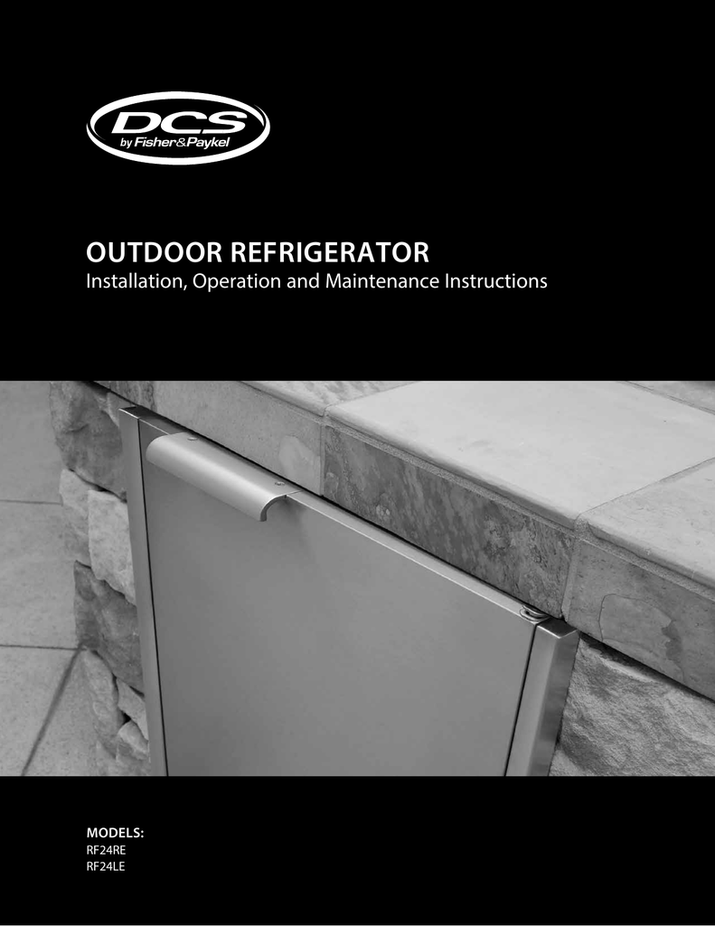 DCS Outdoor Refrigerator Use & Care Guide Manualzz