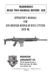 XCR M Operator's Manual