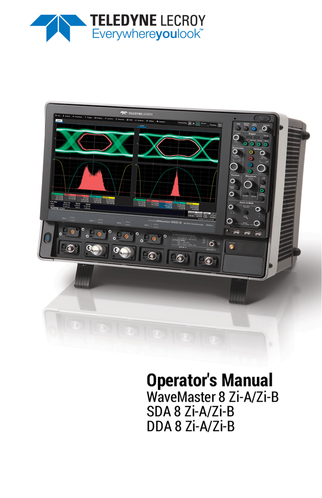 DDA/SDA/WaveMaster 8 Zi-A/Zi-B Operator`s | Manualzz