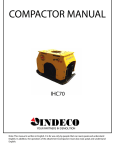 INDECO IHC70 Compactor Manual