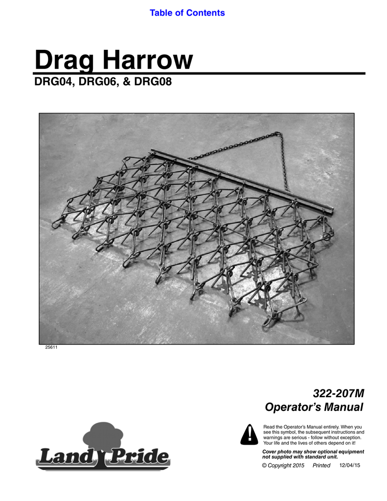 Drag Harrow Manualzz
