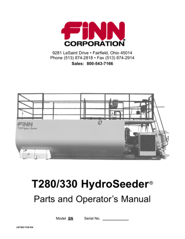 T280/330 HydroSeeder | Manualzz