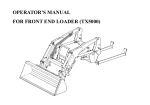 TYM TX5000 Front End Loader Operator's Manual