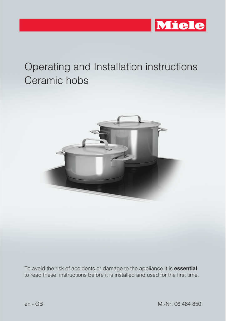 Operating And Installation Instructions Ceramic Hobs Manualzz 4497