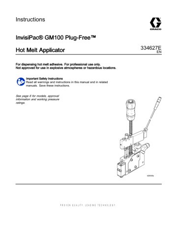 Solenoid Valve Kits. Graco 334627E, InvisiPac GM100 Plug-Free Hot Melt Applicator | Manualzz