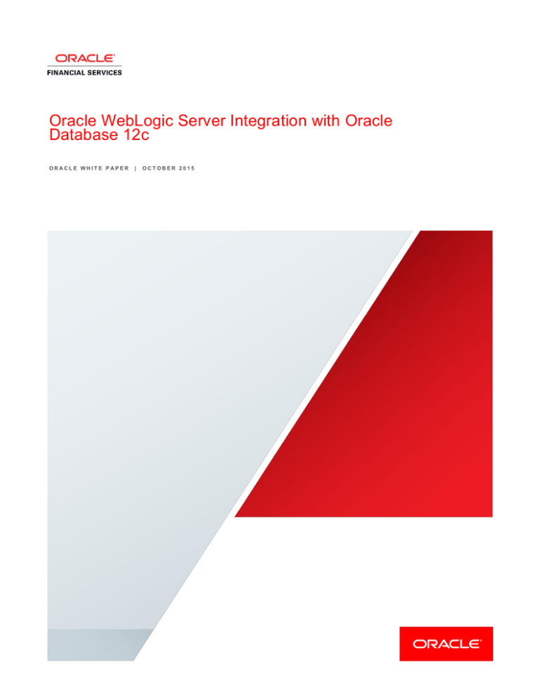 Oracle Weblogic Server Integration With Oracle Database 12c Manualzz