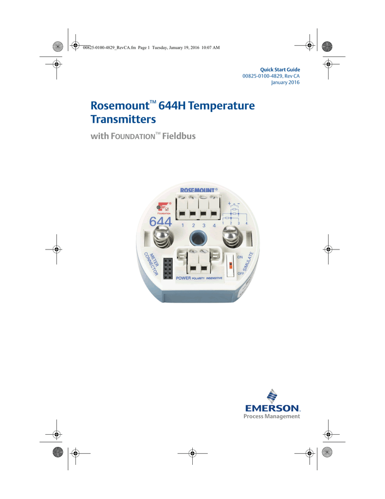 Rosemount 644H Temperature Transmitters | Manualzz