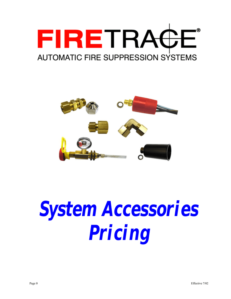 Firetrace Systems Parts List Manualzz