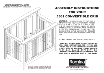 Crib sales model 5501