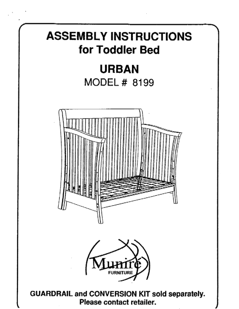 ASSEMBLY INSTRUCTIONS for Toddler Bed Manualzz
