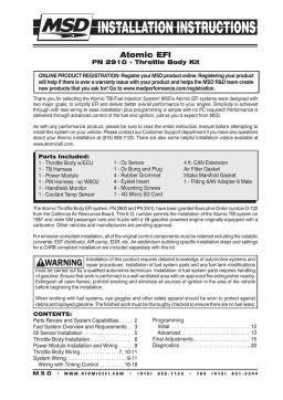 Atomic 2900 EFI Master Kit Instructions