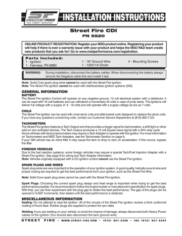 Msd Streetfire Pn 5520 Wiring Diagram - Wiring Diagram