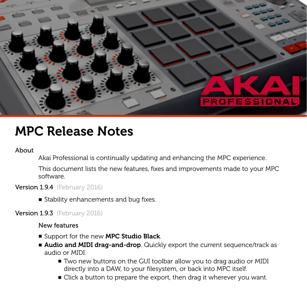 mpc 2 software exporting into akai force