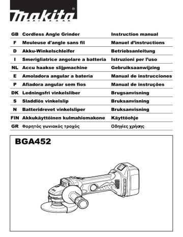 Makita BGA452, BGA450 Instruction manual | Manualzz