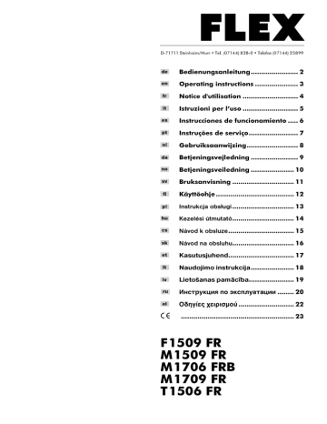 Flex T 1506 Fr F 1509 Fr M 1709 Fr M 1509 Fr M 1706 Frb Instruction Manual Manualzz