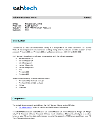 FAST Survey 2.4 Release Notes (1).pdf | Manualzz