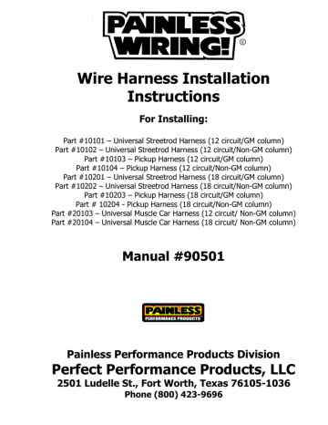 Wiring Harness 12 Circuit, Painless Wiring Dual Battery Instructions