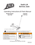 Service Jack Atd-7332 - Operating Instructions