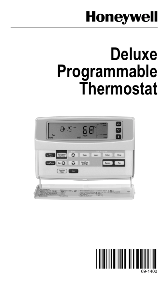 honeywell programmable chronotherm iv plus owners manual | Manualzz