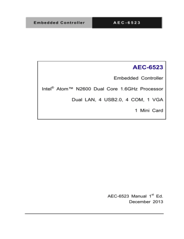 Aaeon AEC-6523 User manual | Manualzz