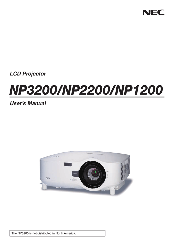 NEC NP1200 Projector User Manual Manualzz