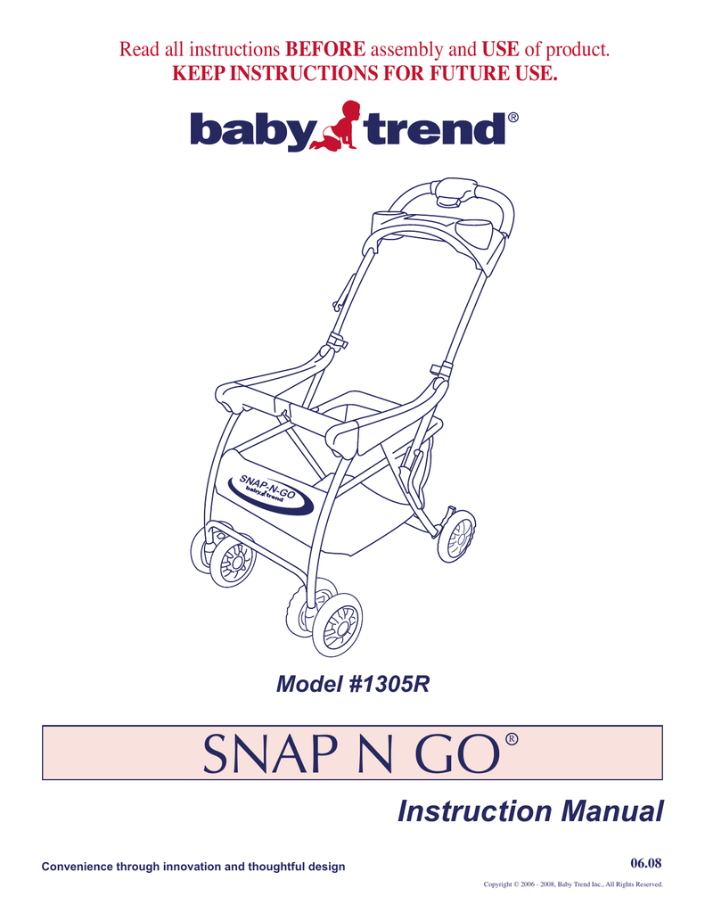 Snap n go sales baby trend manual