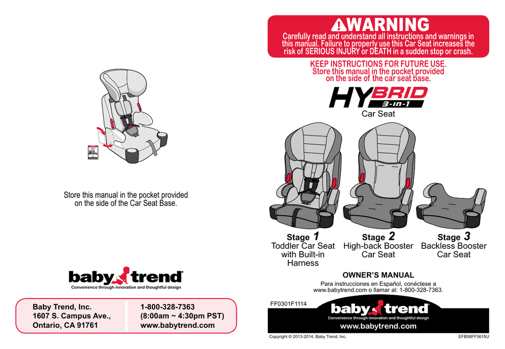 Fb58145 Hybrid 3 In 1 Car Seat, How To Adjust Straps On Baby Trend Hybrid Car Seat